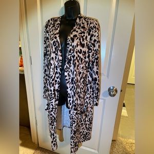 Leopard print lightweight cardigan